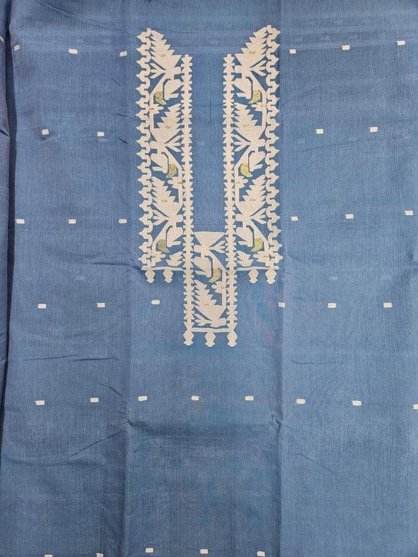 Light Blue & White Handwoven Cotton jamdani Unisex Kurta Piece Balaram Saha   https://en.wikipedia.org/wiki/Main_Page