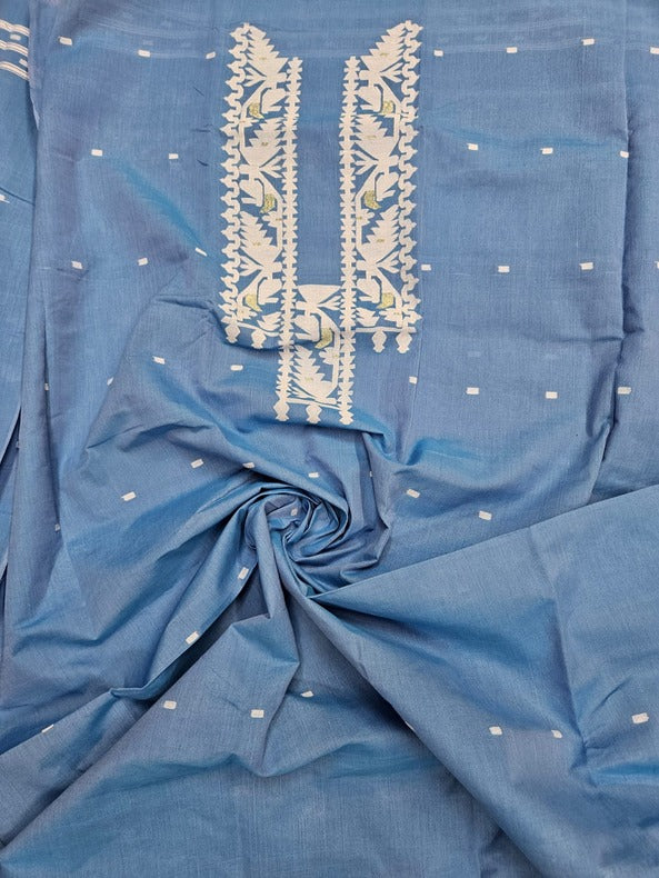 Light Blue & White Handwoven Cotton jamdani Unisex Kurta Piece Balaram Saha   https://www.mozilla.org/en-US/?v=1