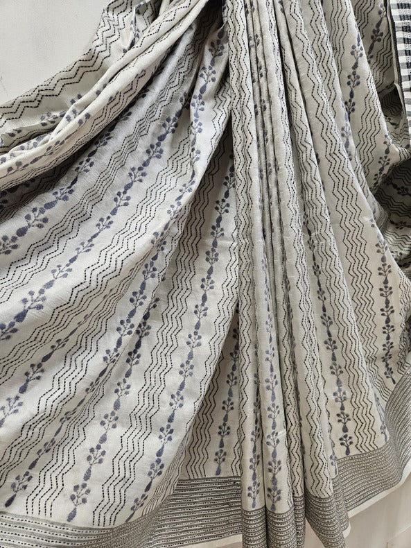 White and Grey Pure Katan Kantha Stitch Silk Saree - (handloom saree, silk saree, handloom silk saree, balaram saha online, silk sarees, balaram saha handloom saree store photos, balaram saha handloom saree store, silk handloom saree, bengal handloom sarees, pure silk, kantha silk saree, silk saree online)   https://www.npr.org/