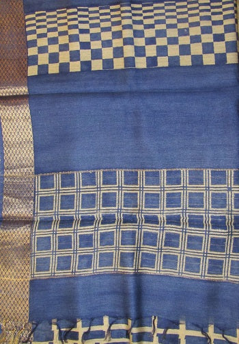 Handloom Munga Tussar silk sari Balaram Saha