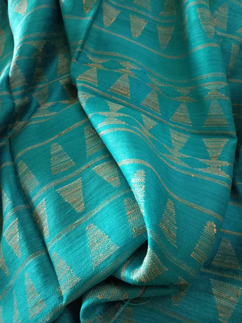 Aqua Blue Matka silk saree Balaram Saha