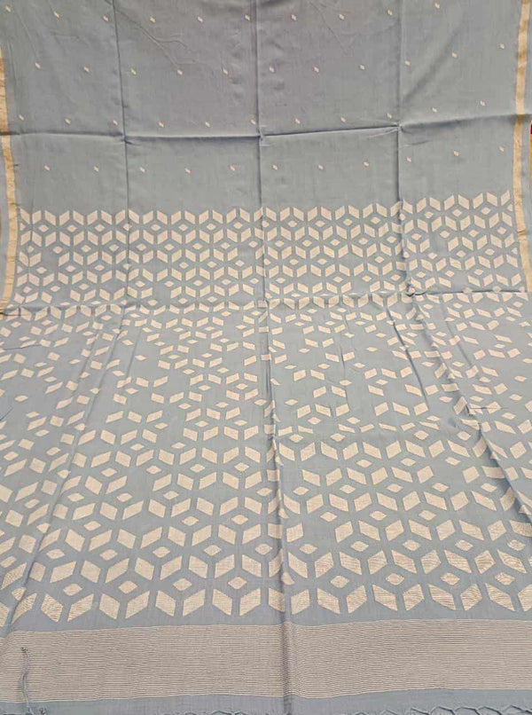 Handspun Handwoven soft cotton Jamdani saree Balaram Saha