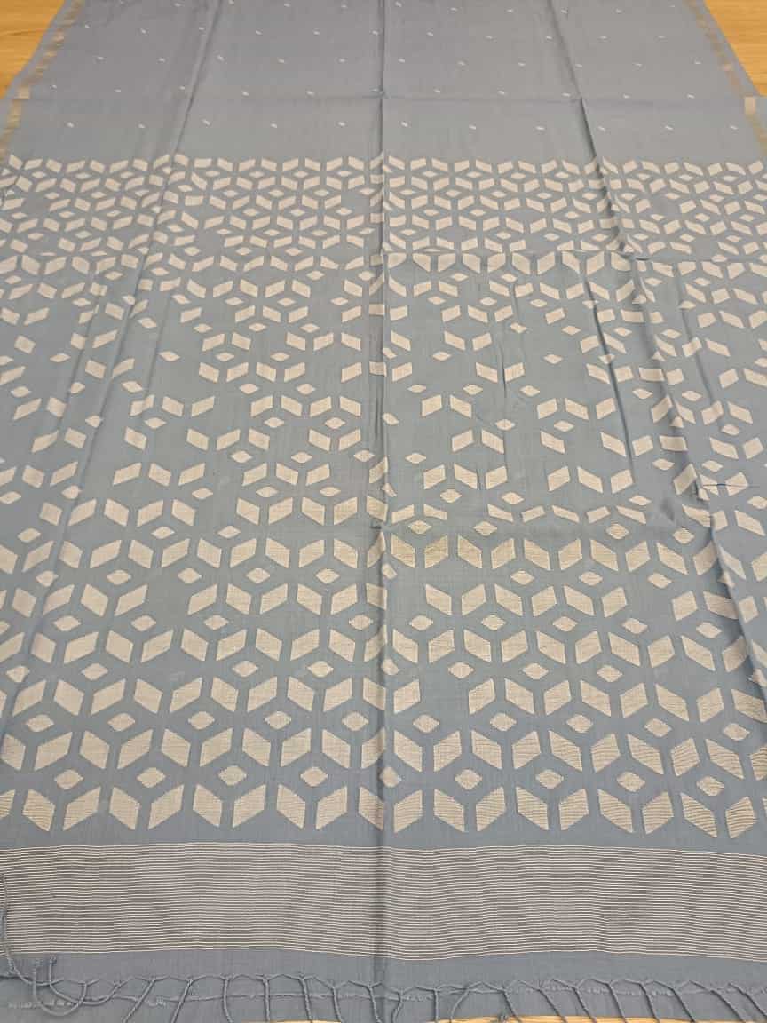Handspun Handwoven soft cotton Jamdani saree Balaram Saha