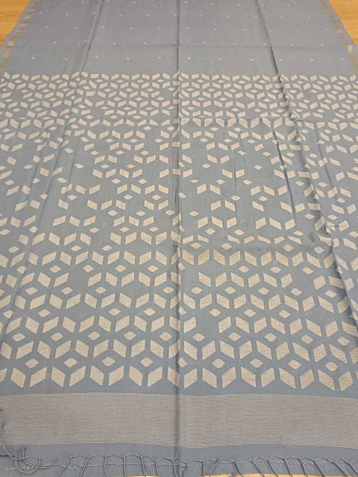 Handspun Handwoven soft cotton Jamdani saree Balaram Saha