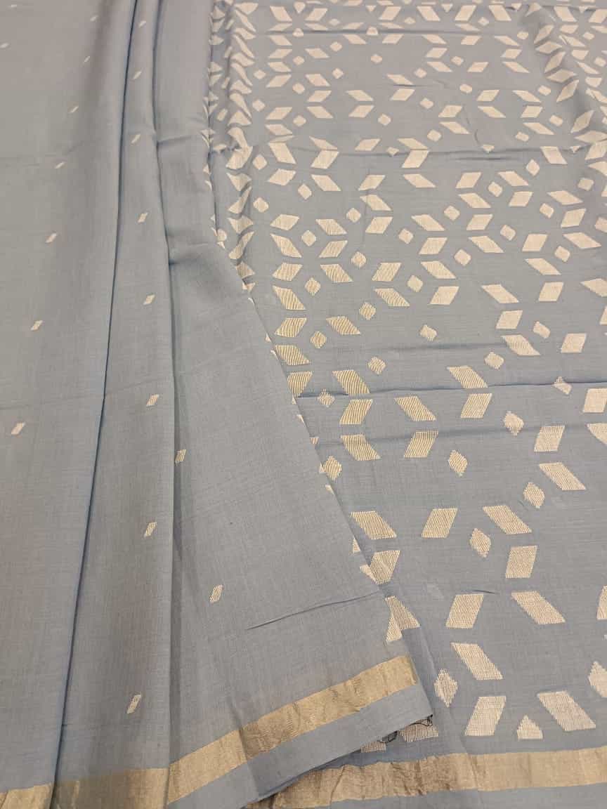 Handspun Handwoven soft cotton Jamdani saree Balaram Saha