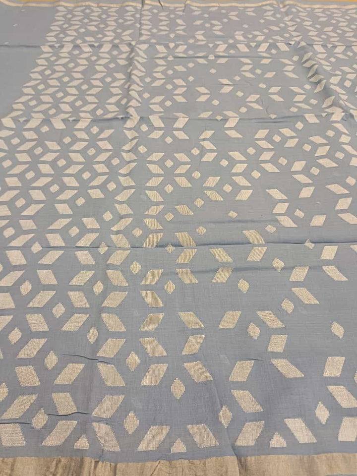 Handspun Handwoven soft cotton Jamdani saree Balaram Saha