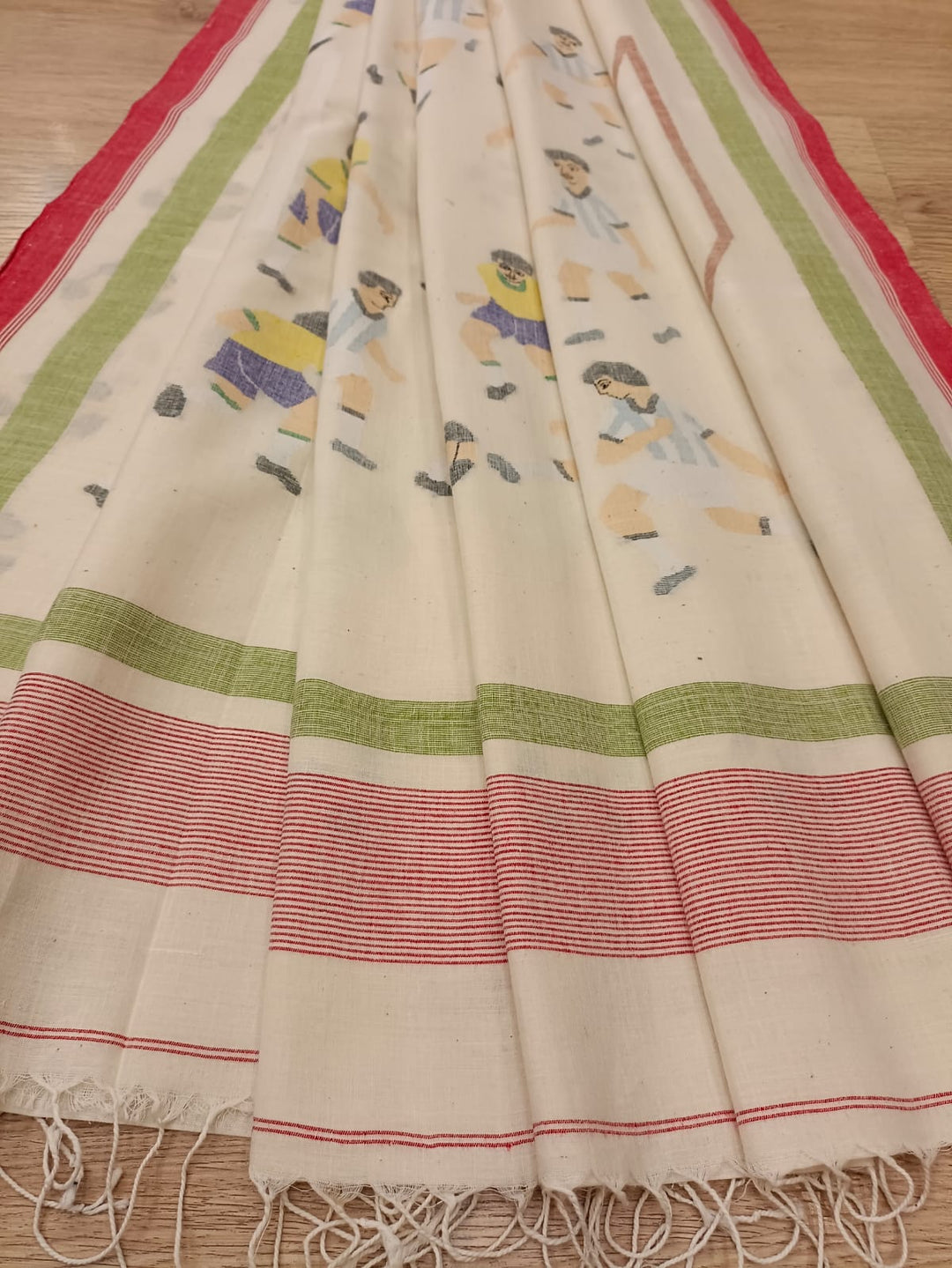 Fifa World Cup, Football theme, Jamdani saree Balaram Saha