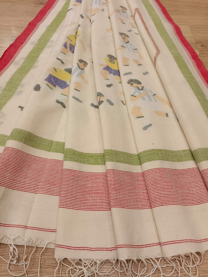 Fifa World Cup, Football theme, Jamdani saree Balaram Saha