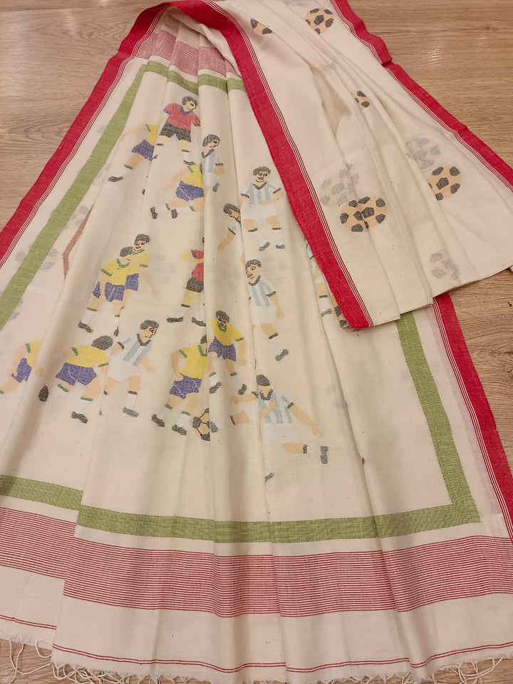 Fifa World Cup, Football theme, Jamdani saree Balaram Saha