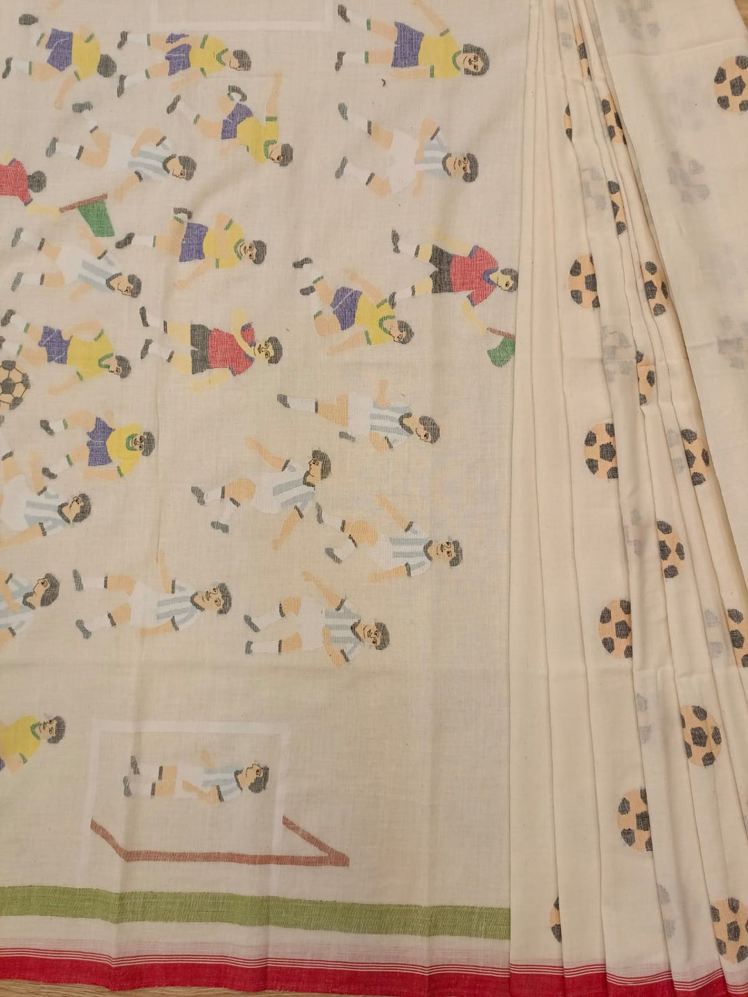 Fifa World Cup, Football theme, Jamdani saree Balaram Saha