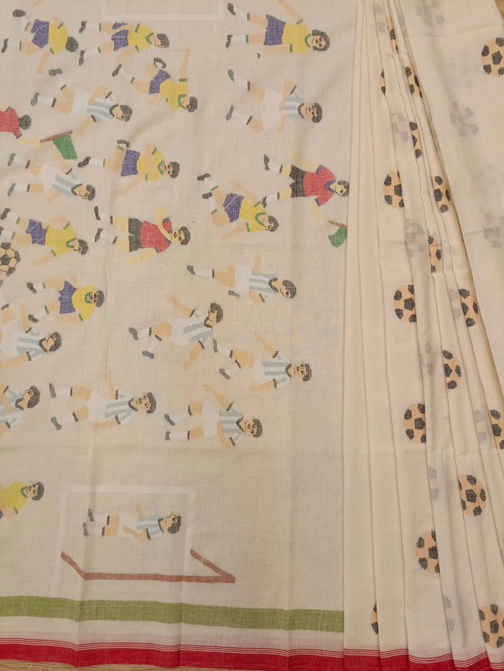 Fifa World Cup, Football theme, Jamdani saree Balaram Saha