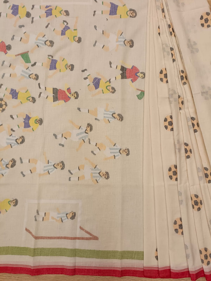 Fifa World Cup, Football theme, Jamdani saree Balaram Saha