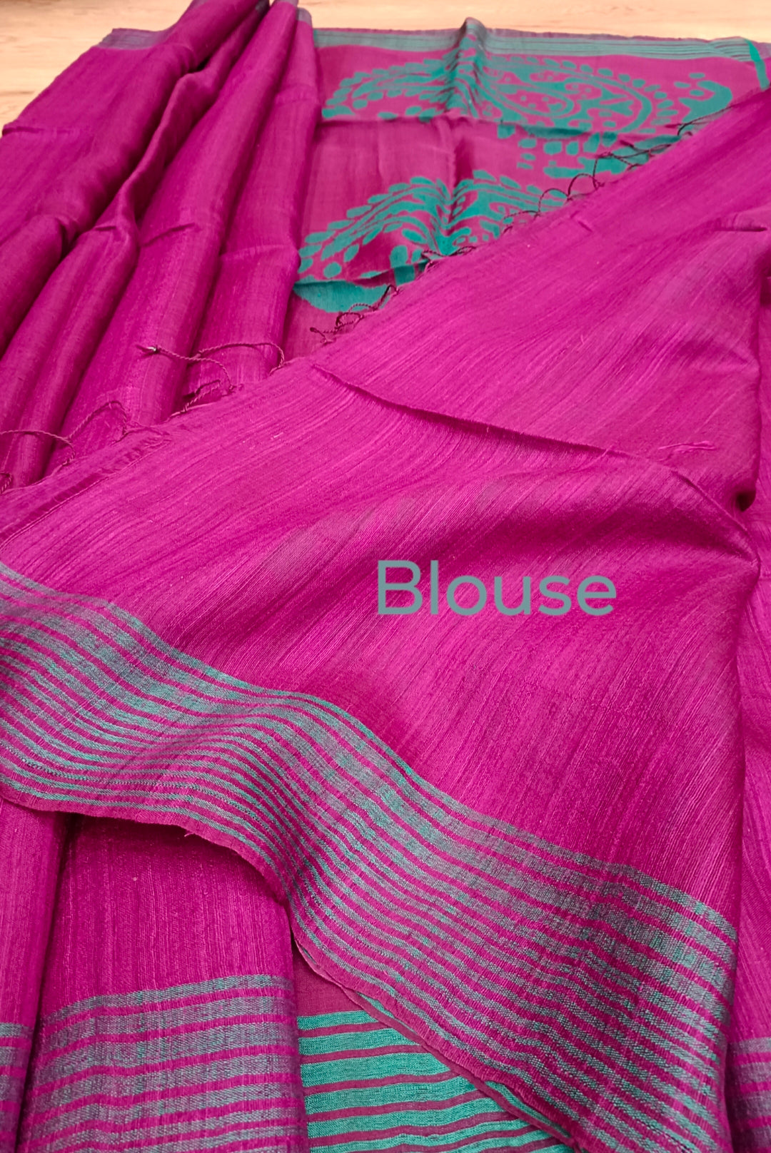 Dark Purple Handloom Matka Jamdani Silk Saree Balaram Saha
