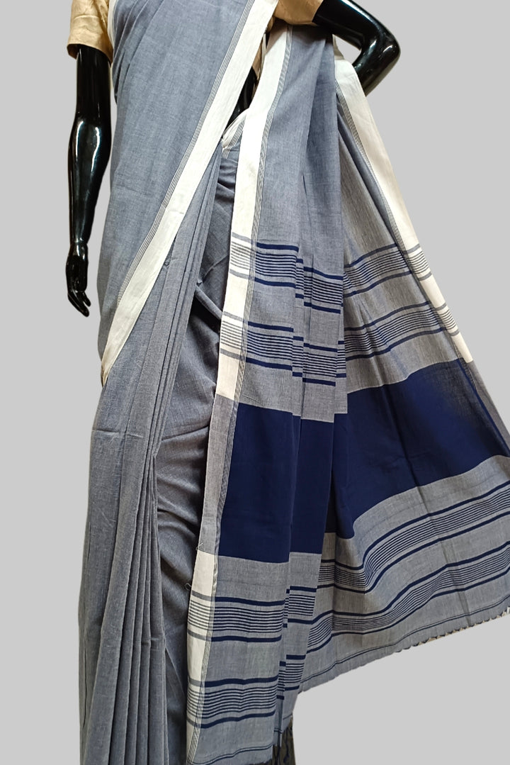 GREY SOFT HANDSPUN COTTON SAREE Balaram Saha