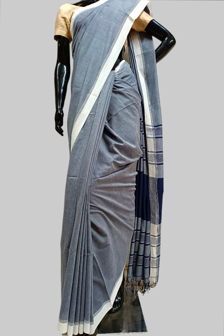 GREY SOFT HANDSPUN COTTON SAREE Balaram Saha