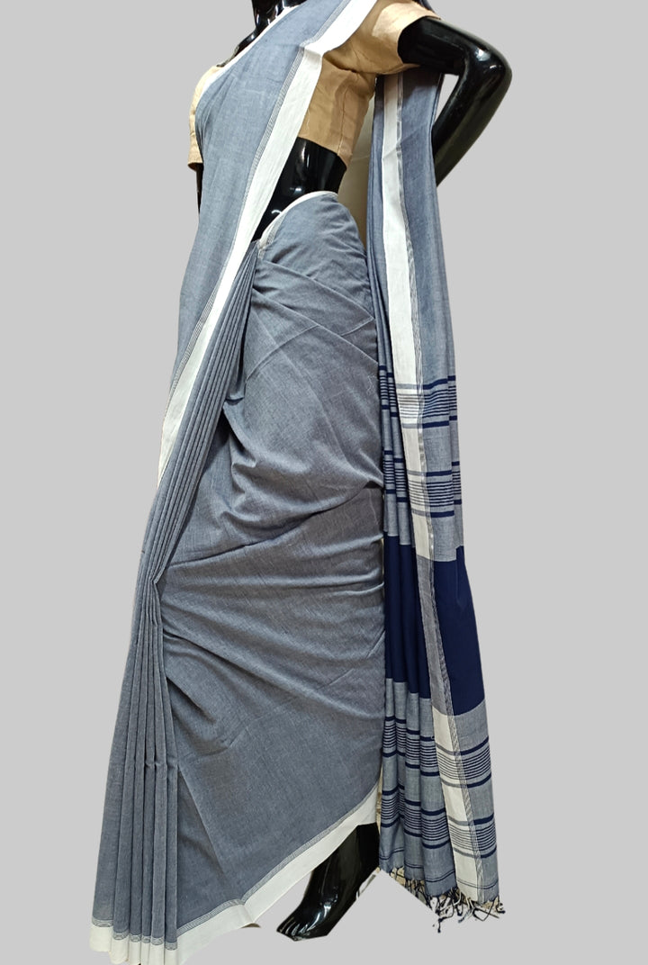 GREY SOFT HANDSPUN COTTON SAREE Balaram Saha