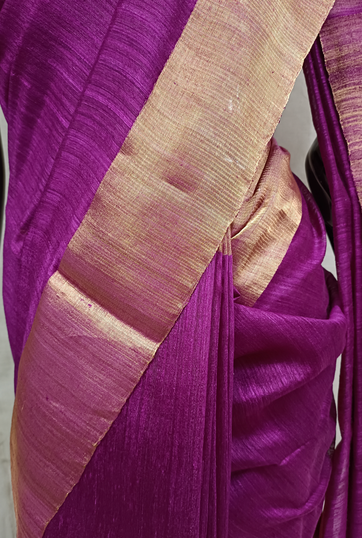 Purple 💜 Handloom Soft Matka Silk Saree Balaram Saha