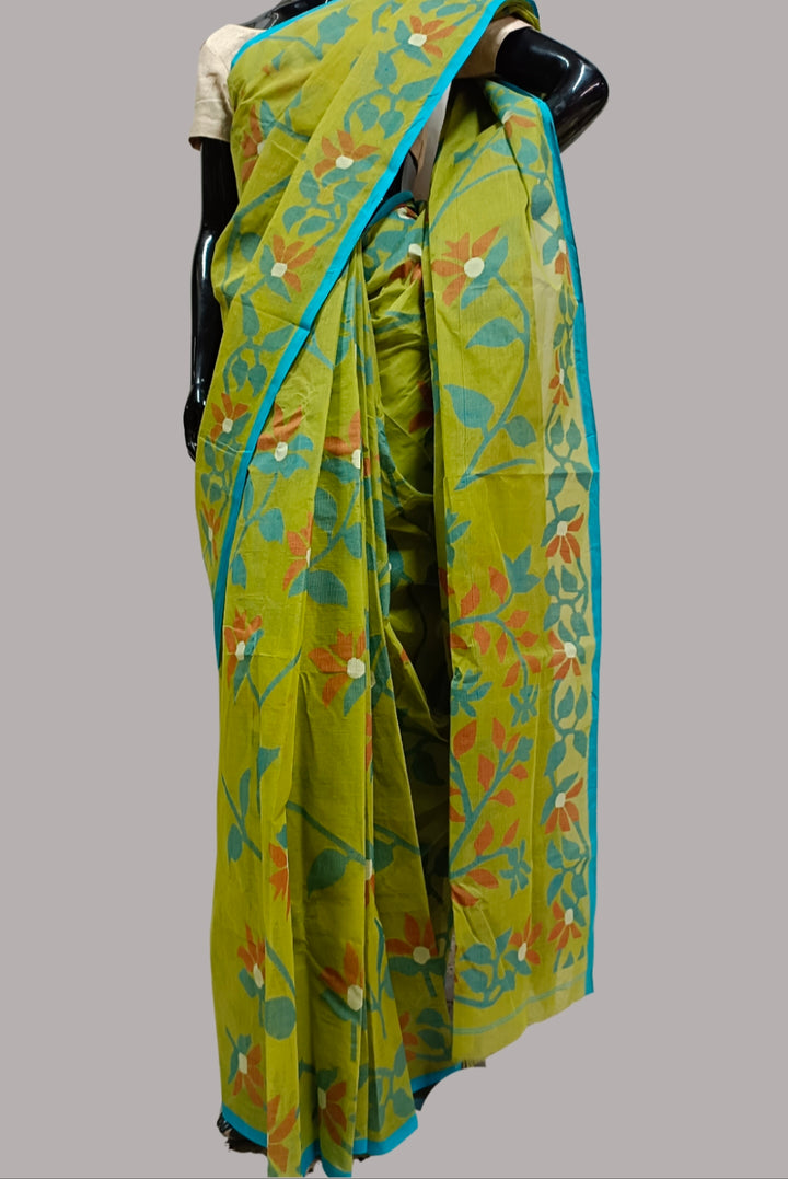 Hand Woven Traditional Cotton Jamdani Saree Balaram Saha