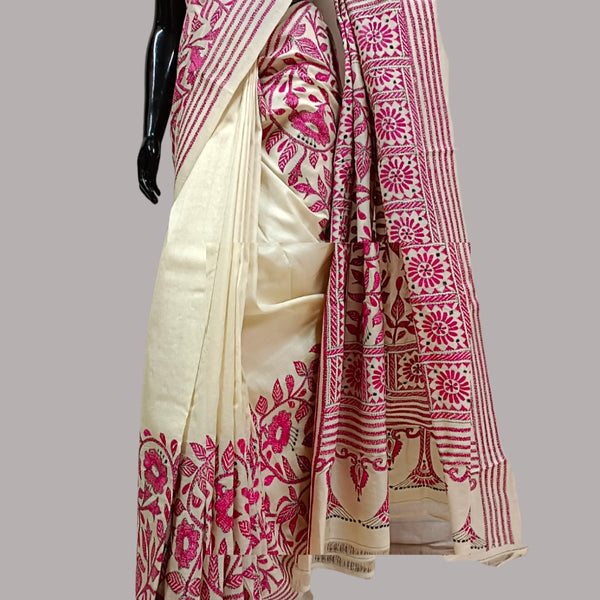 Buy Pure Silk Kantha Work Sarees Online at Best Price in India – tagged  
