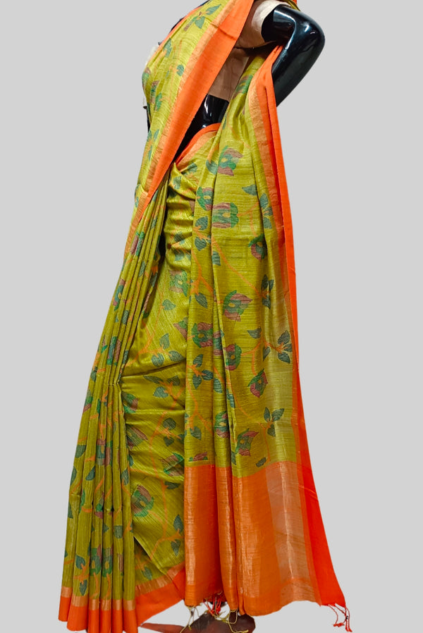 Designer Handloom Matka Silk Jamdani Saree Balaram Saha
