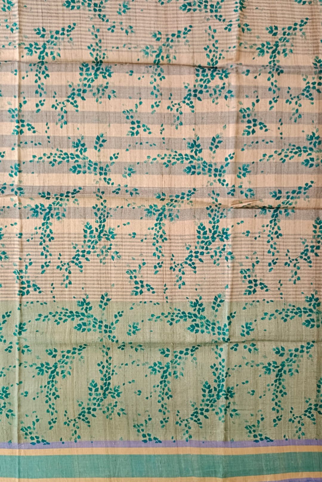 Handloom Tussar Printed Saree (Natural Tussar Shade) Balaram Saha