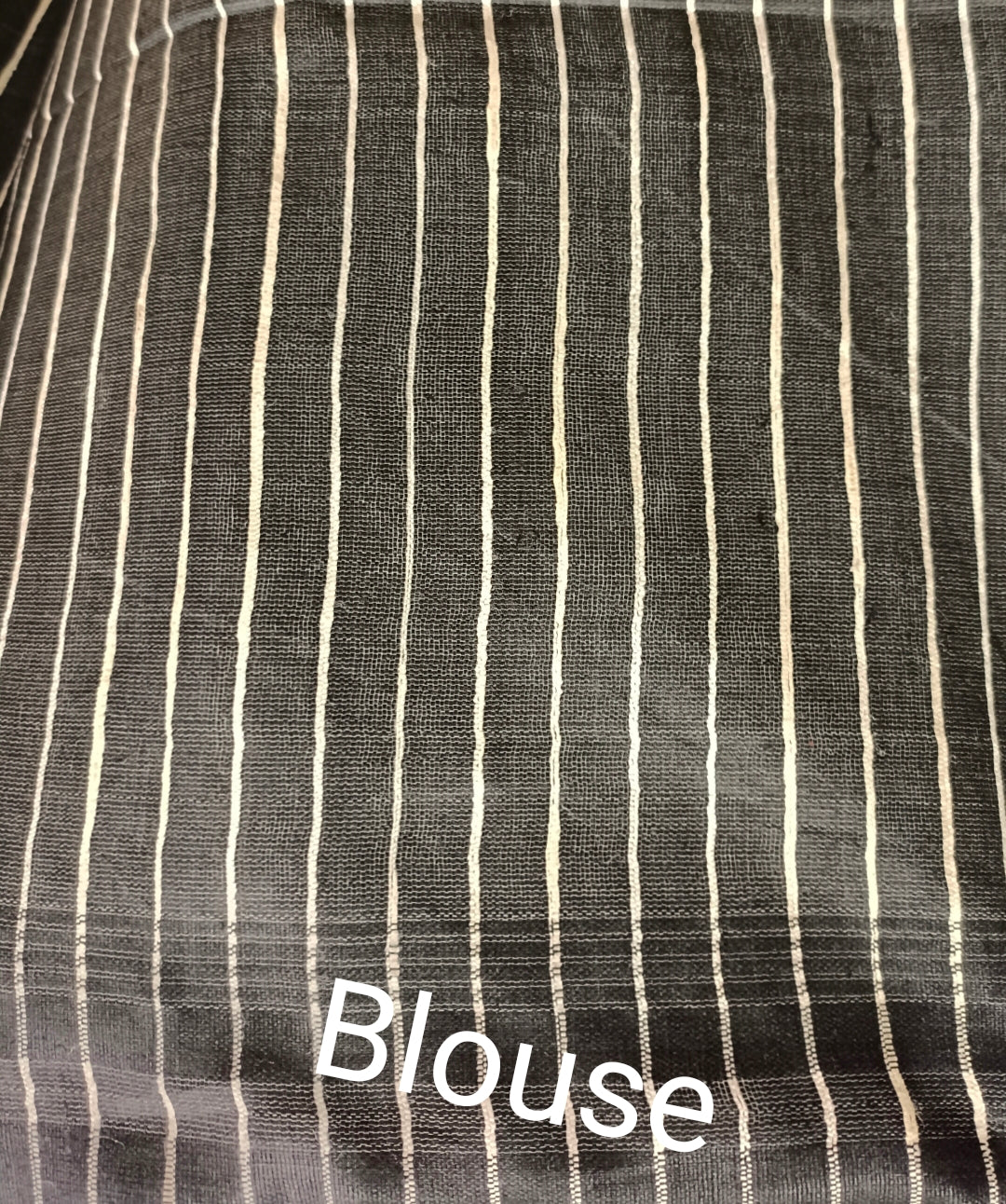 Beige & Black Handloom GhichaTussar Silk Printed Saree Balaram Saha