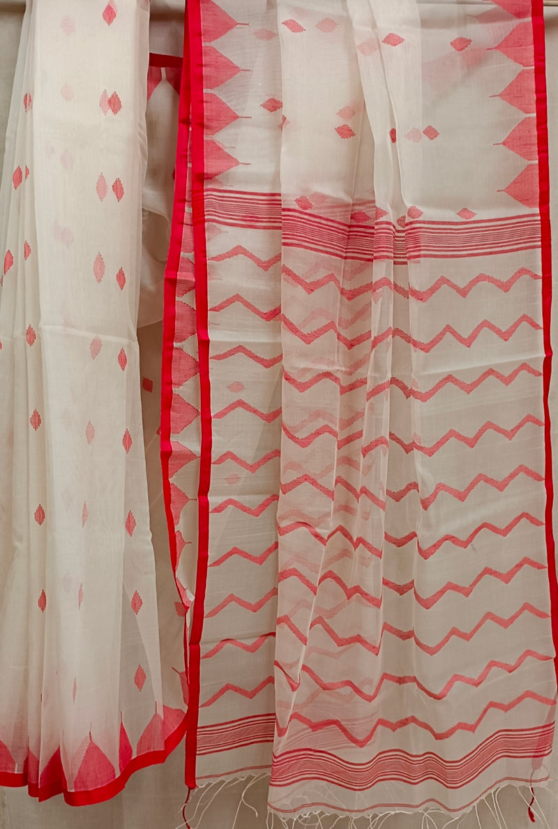 White and Gold Cotton Silk Saree | Shop Now for Festive Occasions from The  Thread Weavers