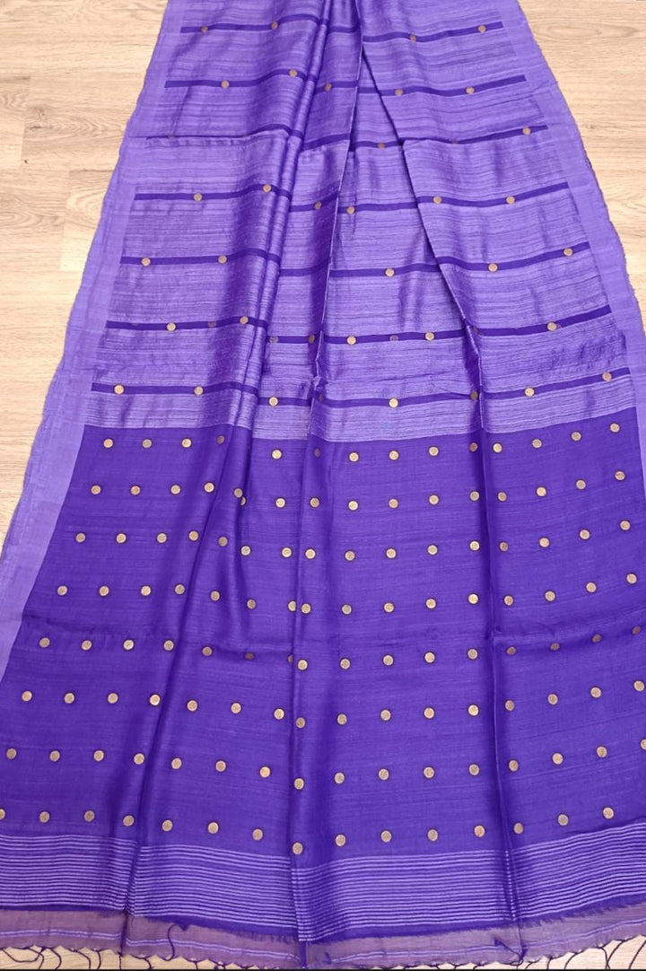 Deep Purple Handloom Matka silk saree Balaram Saha
