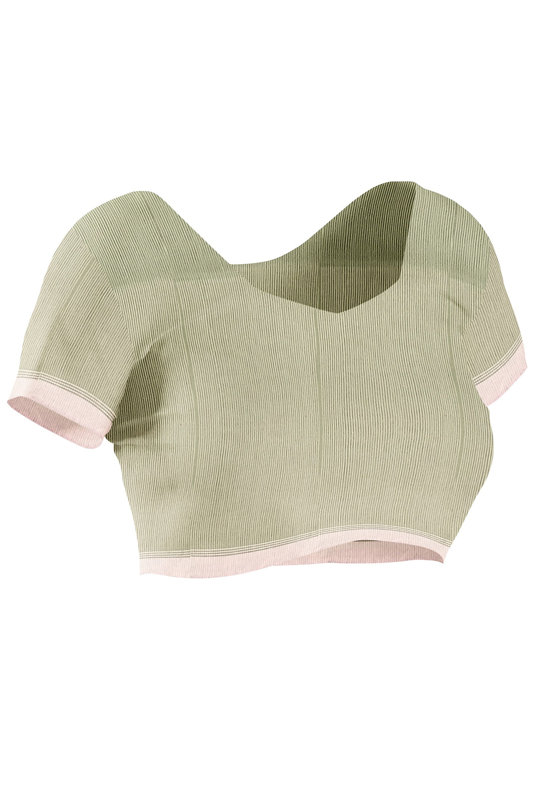 Light Green Soft Handloom Handspun Cotton Jamdani Saree Balaram Saha