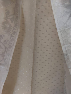 White & Silver Zari Soft Cotton Handloom Unstitched 2 Piece Balaram Saha