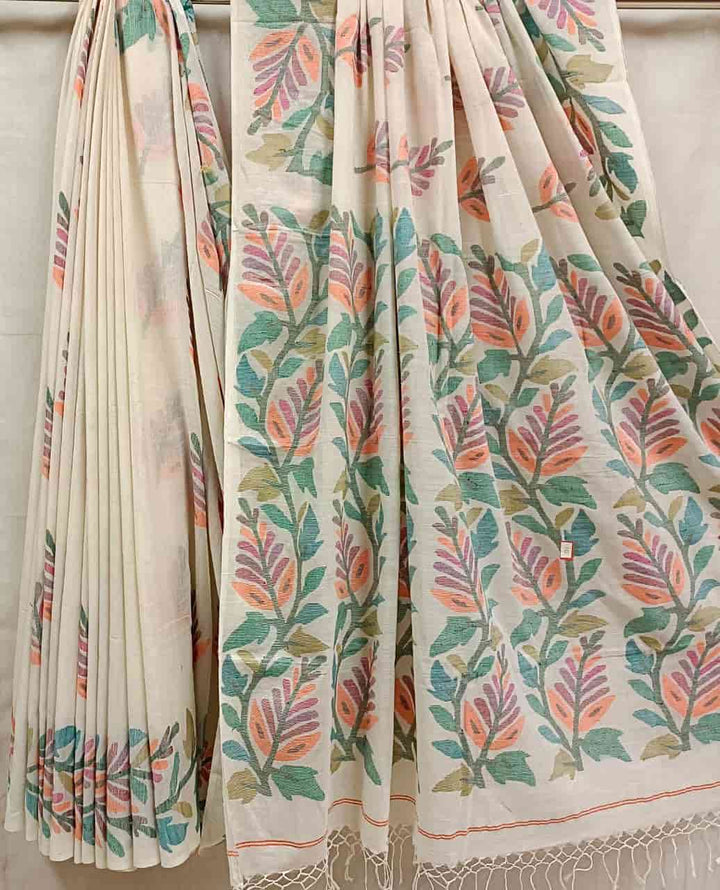 Handwoven Jamdani Saree – Soft Cotton Charm by Balaram Saha