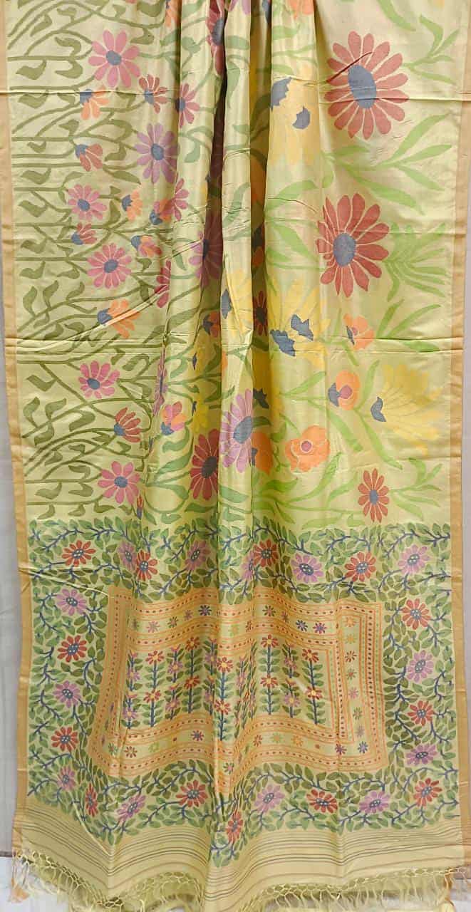 Lemon & Multi-Coloured Best Quality Katan Silk Balaram Saha
