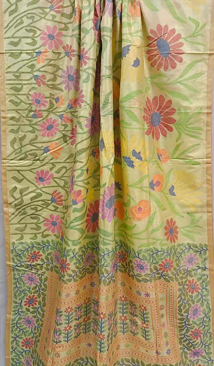 Lemon & Multi-Coloured Best Quality Katan Silk Balaram Saha