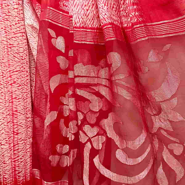 Bengal's Handloom Jamdani Sari Red and White Dhakai Jamdani Saree All Over  Work Muslin Cotton Jamdani Sarees for Women on Sale - Etsy | Dhakai jamdani  saree, Jamdani saree, Indian bridal outfits
